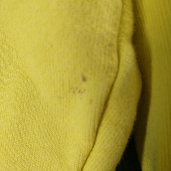 Champion Reverse Weave Mens Hoodie XS Yellow Big Embroidered Logo - Picture 9 of 14